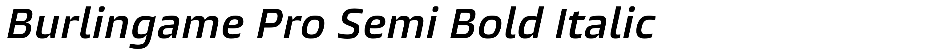 Burlingame Pro Semi Bold Italic